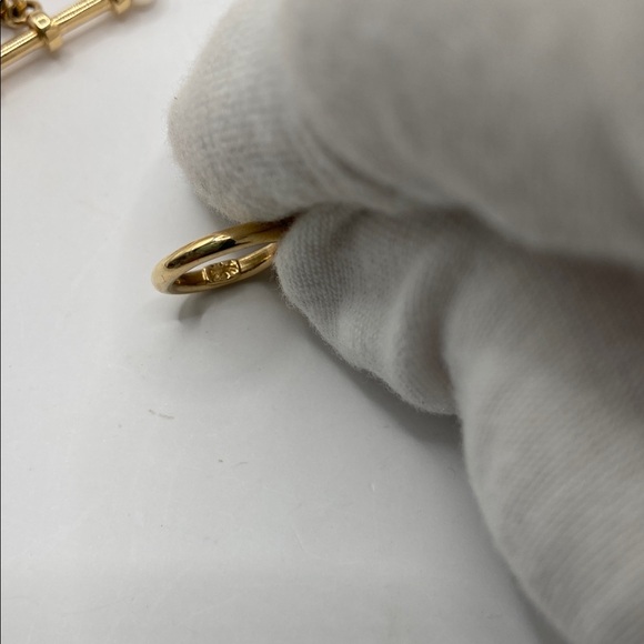 Rare Honora 14K Gold Baroque Cross Shaped Natural Pearl Necklace 20 1/2”L - Picture 11 of 11